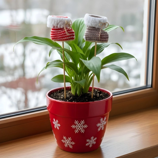 Winter Boot-Shaped Pick Decoration - 1 Piece