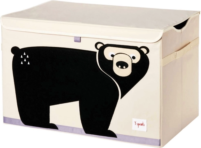 3 Sprouts toy chest black bear