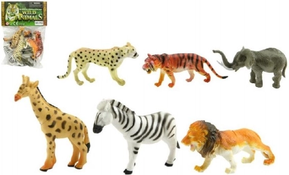 safari životinje ZOO 6 kom plastične figurice 10 cm u vrećici