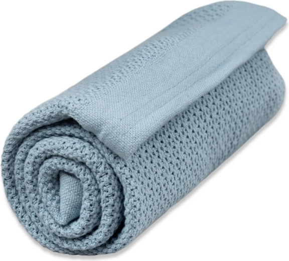 Vinter & Bloom dekica Soft Grid Organic dim blue