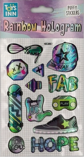 Holographic Stickers with Rainbow Effect FAB