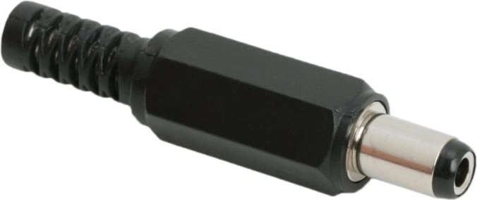 DC plug 5.5 × 2.5 mm with strain relief