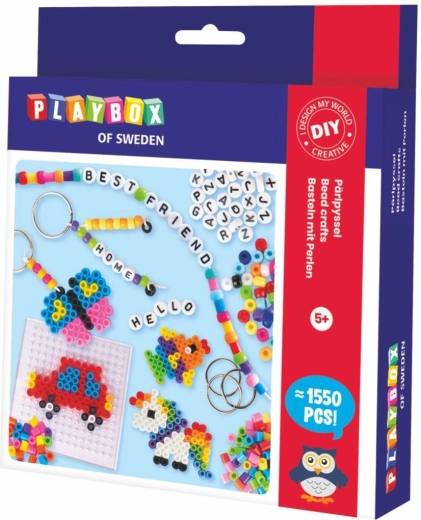 Playbox ironing beads set for bracelets and pendants, 1550 pcs
