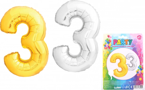 Nafukani balon u obliku broja 3