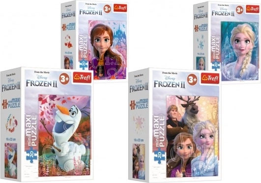 Minipuzzle Snježno Kraljevstvo II 20 Maxi dijelova, 4 motiva – Anna