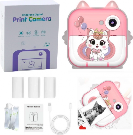 Instantan fotoaparat s termalnim pisačem Mačka Roza