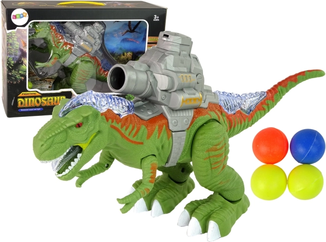 Interaktivni hodajući dinosaurus s pucanjem i katapultom – zeleni