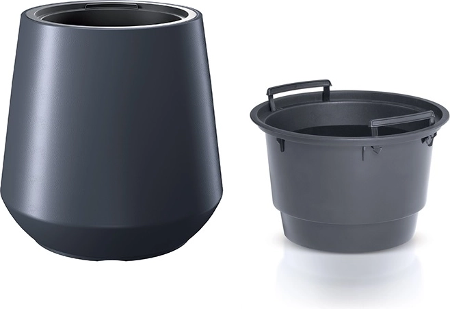 Saksija s uloškom antracitna 44 cm, 51 l