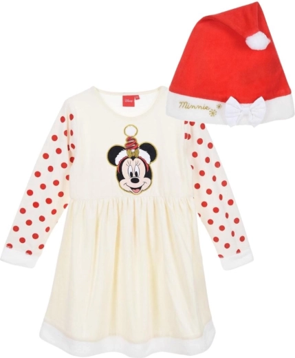 Minnie Mouse Christmas Dress and Hat Set – Size 3