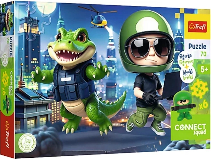 Puzzle Connect Mark 70 dijelova s figuricom