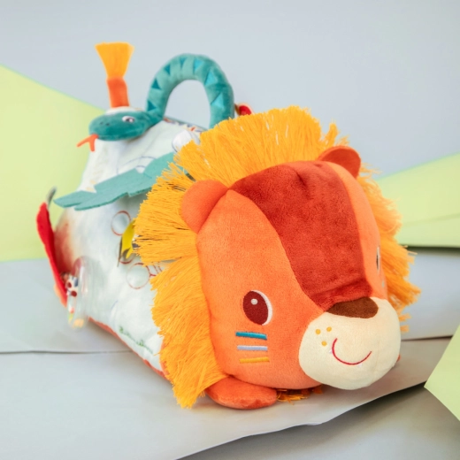 Lilliputiens Jack the Lion textile sensory toy with mirror