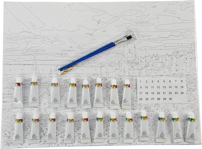 Kompletan set s bojama i kistovima