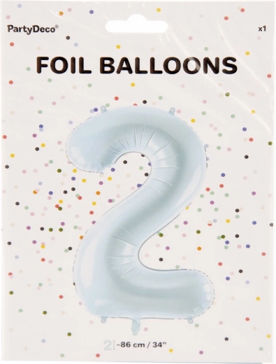 Folijski balon broj 2 plavi 86 cm