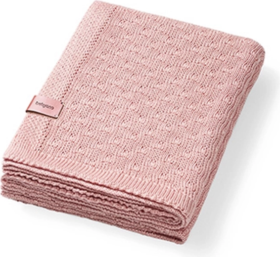 BabyOno pletena bambusova dekica ružičasta 75 × 100 cm