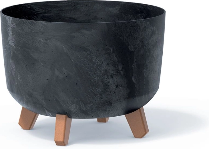 Žardinijera s betonskim efektom 29 cm antracit