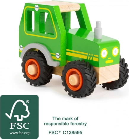 Drveni traktor Small Foot zeleni