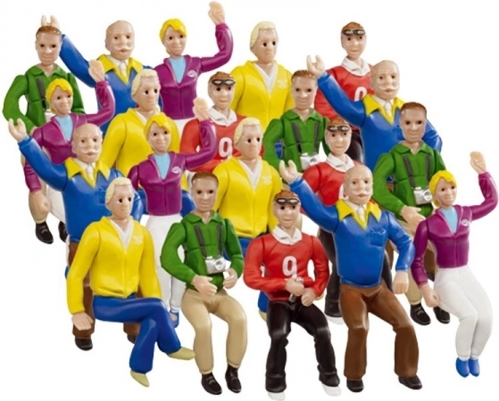 Figurice navijača za glavnu tribinu 1:32 – set od 20 sjedećih figura