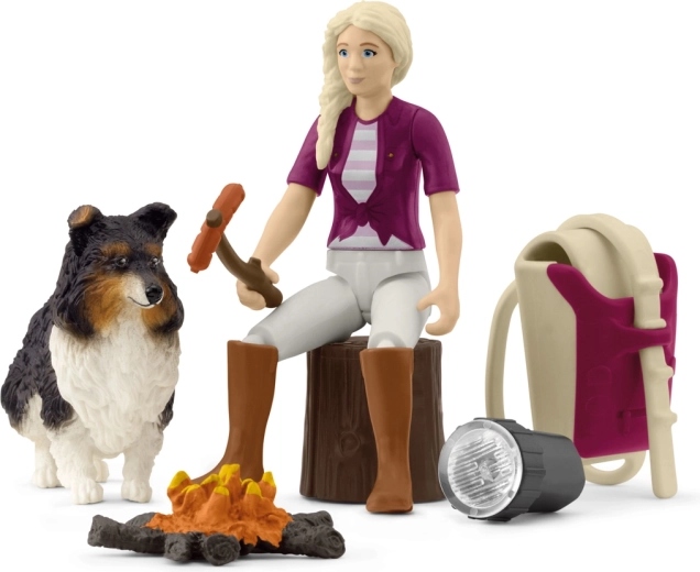Schleich Pocket Set: Sofijino kampiranje s pečenjem na vatri