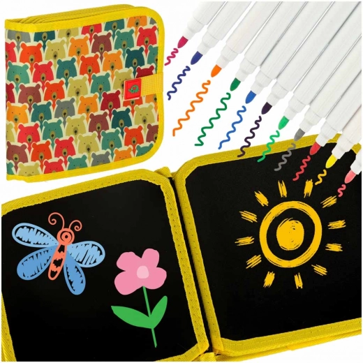 Prijenosna knjiga za crtanje – ploča za kredu s motivom medvjedića