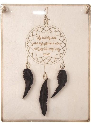 Drvena ploča s motivacijskim natpisom „Živi svaki…” 20 × 27 cm