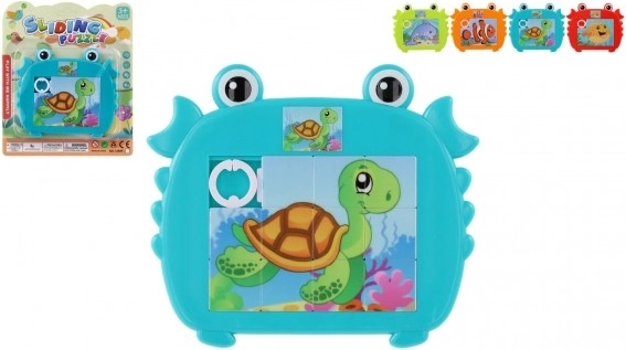Dječje klizne puzzle rak s morskim životinjama