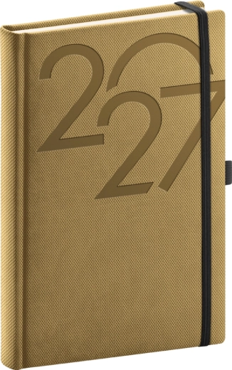 Notique Ajax dnevni planer 2027 zlatni 15 × 21 cm