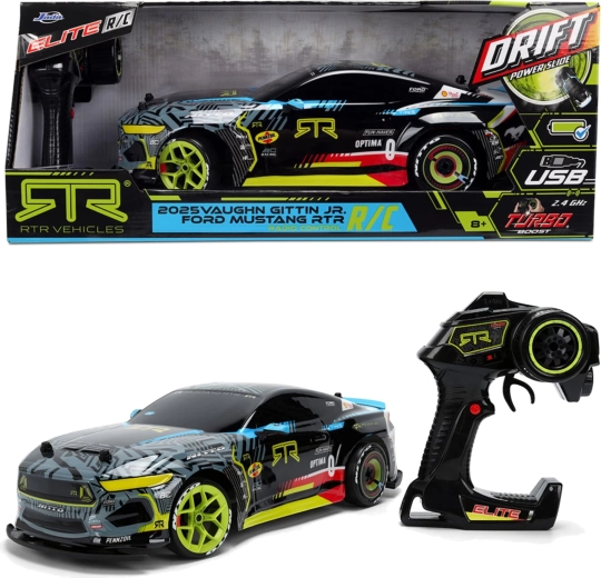 Daljinski upravljani Ford Mustang RTR 2025 Vaughna Gittina Jr. u mjerilu 1:10 s driftom i Turbo Boostom