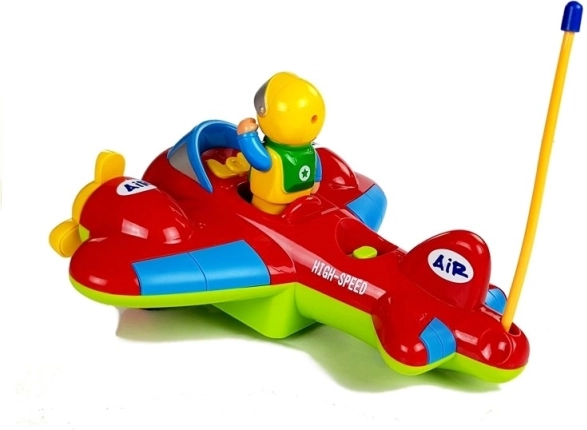 Colorful airplane with pilot