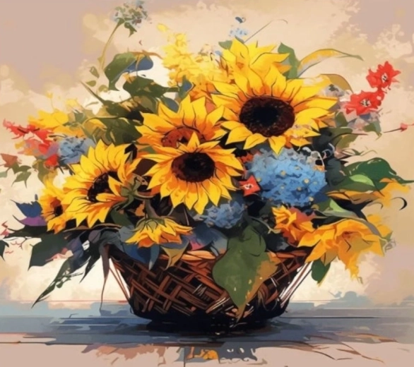 Norimpex dijamantno slikanje Suncokreti 30 × 40 cm