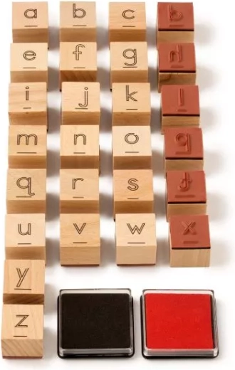 26 wooden letter stamps