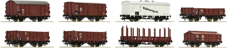 Roco osmodijelni set teretnih vagona DRG H0