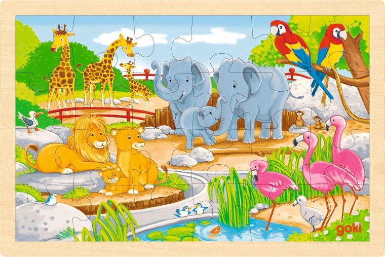 Dvostrana drvena slagalica farma i zoo goki