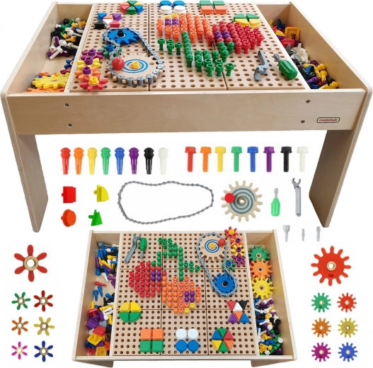 Masterkidz drveni edukativni STEM stol s priborom