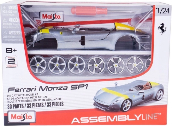 Maisto Ferrari Monza SP1 srebrna maketa automobila za sastavljanje 1:24