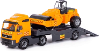 Volvo kamion s prikolicom + cestovni valjak