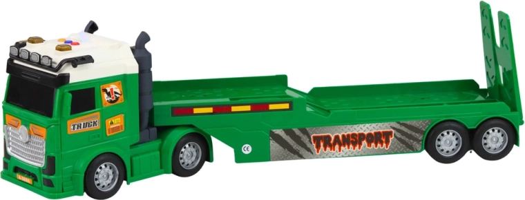 Tegljač s niskopodnim poluprikolicom i efektima