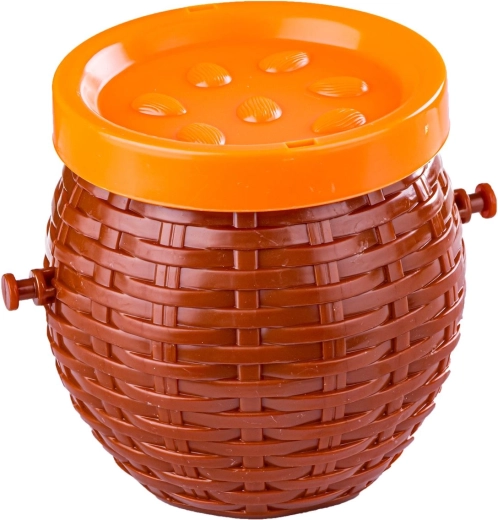 Basket with lid for playing and storage