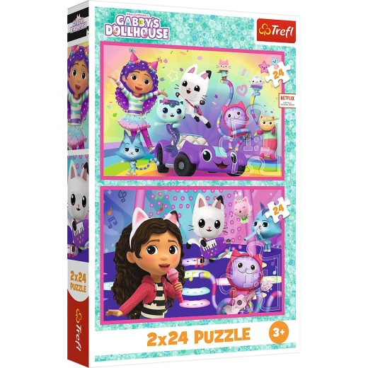 Puzzle 2x24 Zabava s Gabby - Gabbyjin Domić Tref 34433