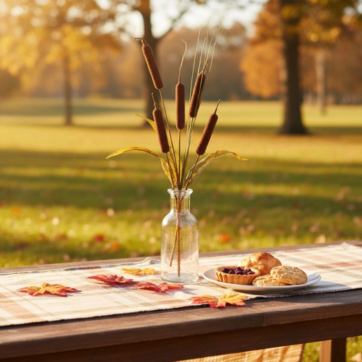 Autumn decorative reed in two colors - 1 piece