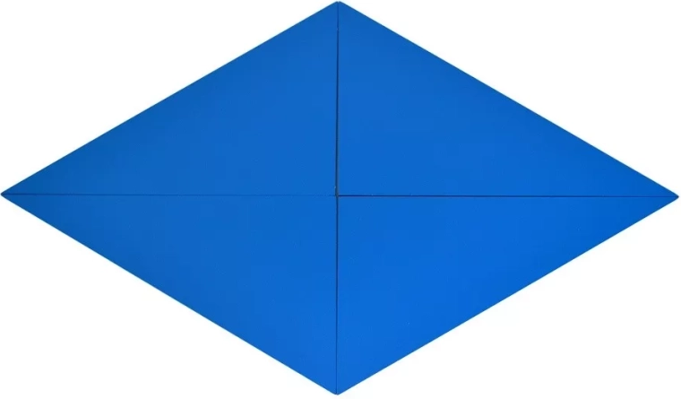 Plavi geometrijski dijelovi za slaganje oblika