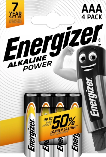 Energizer Alkaline Power AAA mikrotušik baterije, 4 kom