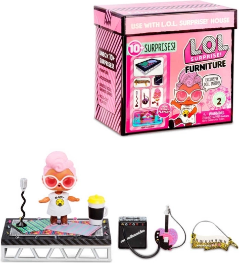 L.O.L. Surprise! Furniture set Glazbeni festival s lutkicom i dodacima - 1 komad