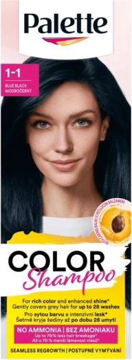 Palette Color Shampoo 1-1 blue-black coloring shampoo 50 ml