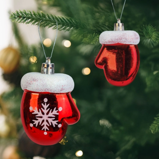 Christmas Ornament Winter Mittens 7.2 × 5 cm – 2 Pieces