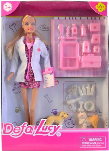 Lutka veterinarka s dodacima i 2 psića 30 cm