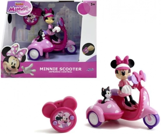 RC skuter MINNIE s bočnom prikolicom i figuricama