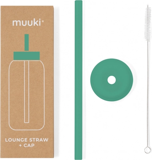 MUUKI Lounge slamka i poklopac u mat zelenoj boji