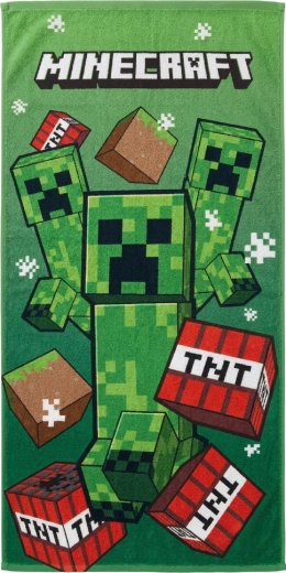 Brzosušeći dječji ručnik za plažu Minecraft Creeper i TNT - 1 komad