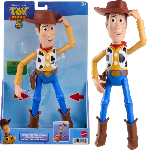 Figurica Woody iz Disney Toy Story 5 s funkcijom skidanja šešira, 31 cm