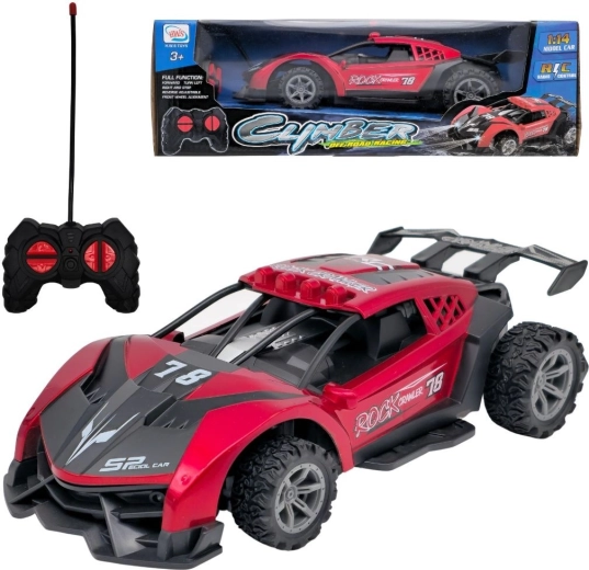 Radio-controlled red racing car